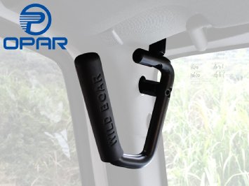 Opar Grab Bar Front Grab Handle for 07-16 Jeep JK Wrangler 2 & 4 Door - 1 Pair (Black)