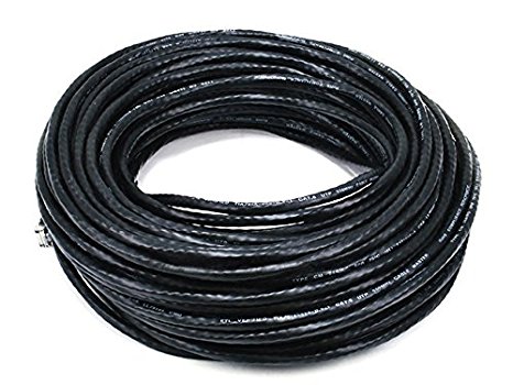 Monoprice 102329 100-Feet 24AWG Cat6 550MHz UTP Ethernet Bare Copper Network Cable, Black (102329)