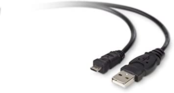 Belkin Pro Series USB-A to Micro USB-B Cable with Gold-Plated Contacts (Black, 6 Feet)