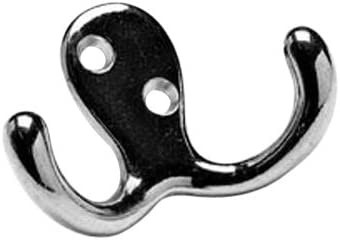 Merriway® BH00127 Chrome Plated Twin Robe Hook - Pack of 4