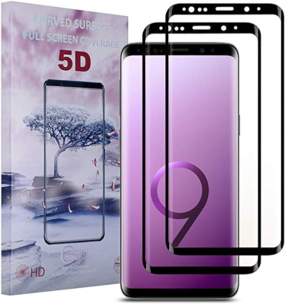 Xawy [2-Pack] for Galaxy S9 Plus Screen Protector Tempered Glass,[Anti-Fingerprint][No-Bubble][Scratch-Resistant] Glass Screen Protector for Samsung Galaxy S9 Plus