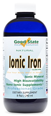 Good State Liquid Ionic Iron (48 servings at 10 mg elemental, plus 2 mg fulvic acid - 8 fl oz)