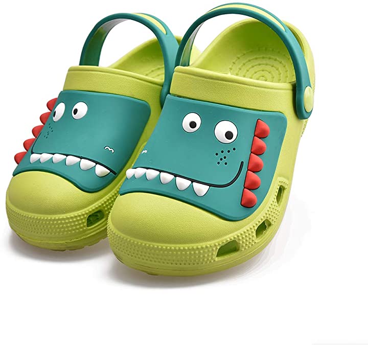 JACKSHIBO Boys Girls Water Sandals Toddler Clogs Closed Toe Sport Sandals Stranger Thing Dinosaur Clogs