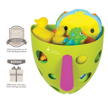 Premium Kids Bath Toy Storage Organizer | Quickly Tidy Toys | Easy Installation | No Mold & Mildew Build Up | Use As A Fun Toy Too | Ideal Gift | 100% Infinity Guarantee |