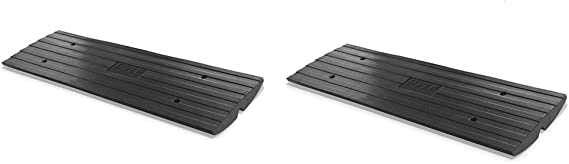 Car Driveway Curbside Bridge Ramp & Curb Ramp - Heavy Duty Rubber Threshold Ramp - Also for Loading Dock, Garage, Sidewalk, Truck, Scooter, Bike, Motorcycle