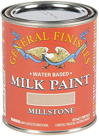 General Finishes Water Based Milk Paint, 1 Pint, Millstone