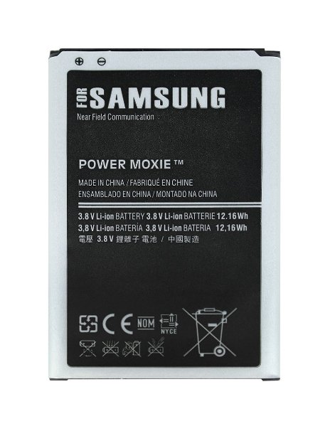PowerMoxie Samsung Standard Battery for Samsung Galaxy NOTE 3 III N9005 LTE N9000 ATampT N900A Verizon N900V T-Mobile N900T Sprint N900P Non NFC- 24 Month Warranty