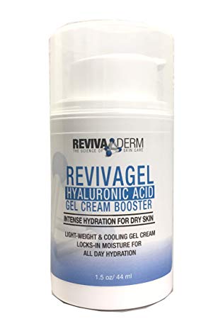 Dry Winter Special! RevivaGel Hyaluronic Acid Gel Cream Hydro-boost – Advanced Repair Hydration for Dry Skin – Light Weight & Cooling Cream – Water-Gel Locks-in Moisture for All Day – 1.5 oz
