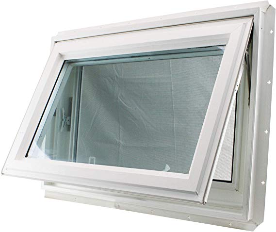Awning Window, 30" x 20", Tempered Glass, Double Pane Insulated, Bathroom, Kitchen