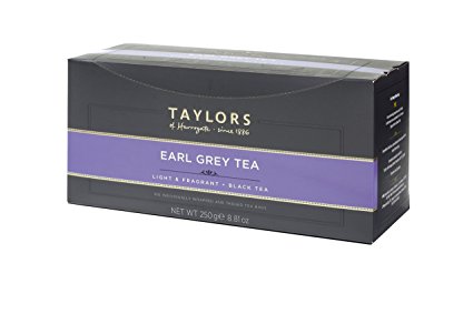 Taylors of Harrogate Wrapped Tea Bags, Earl Grey, 100 Count