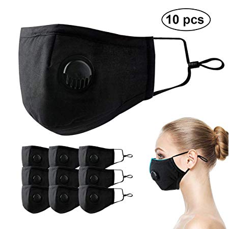 Panow 5/10 Pack Air Pollution Dust Masks with Respirator, Reusable Air Filter Mask for Pollution Smoke Allergy Mask for Women Man