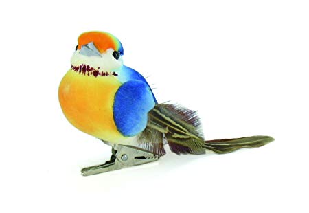 Artemio 10 x 4.5 x 4 cm 3-Piece Birds on Clip, Multi-Colour