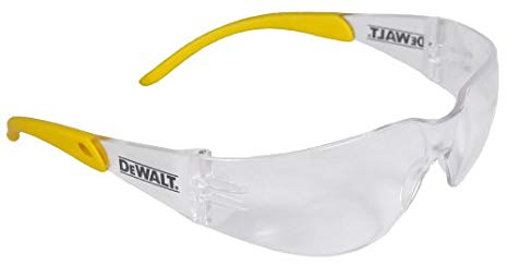 DEWALT DPG54-1D PROTECTOR Clear High Performance Lightweight Protective Safety Glasses With Wraparound Frame -Yellow/Clear