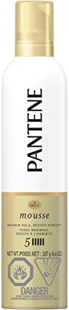 Pantene Pro-V Maximum Hold Mousse to Resist Humidity, 187 g (packaging may vary)