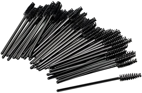 Shintop 100pcs Disposable Eyelash Brushes Eye Lash Makeup Brush Mascara Wands Applicator (Black)