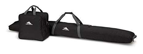 High Sierra 53875-0968 Core Series Ski Bag & Boot Bag Combo, Black/Mercury, Checked-Large.