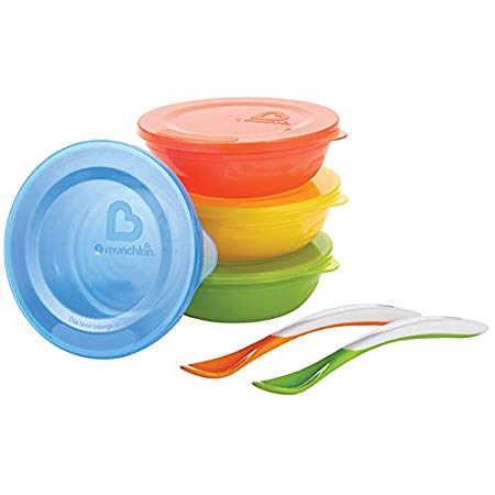 Munchkin Love a Bowls, 10 Piece Bowl and Spoon Set