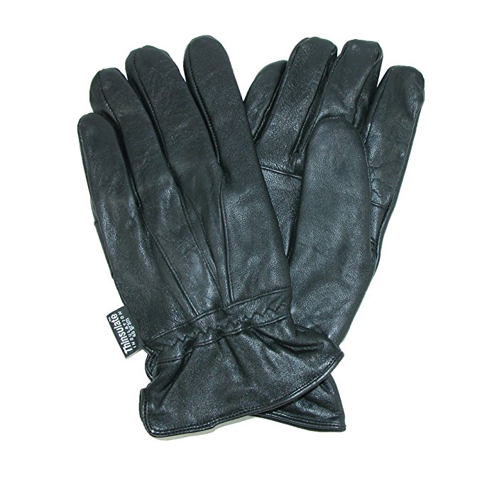 Dorfman Pacific Men's Thinsulate Genuine Lambskin Leather Gloves