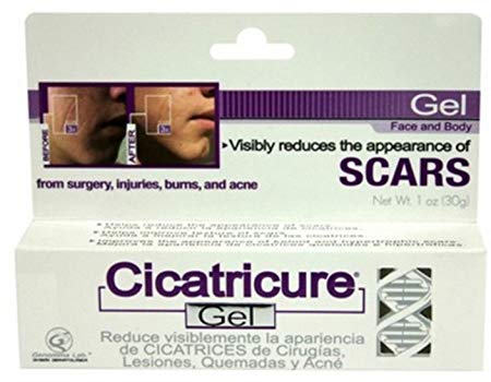 Cicatricure Scar Gel Cream Reduces Visible Scarring From Surgery, Burns, Acne, Injury 1.0 oz ( 2pk.)
