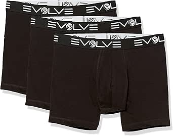 Evolve Men's Cotton Stretch 3 Pack 6'' Boxer Brief