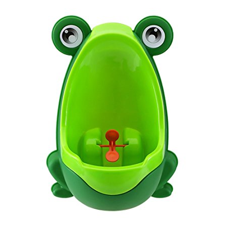 Eamall Lovely Frog Baby Toilet Training Children Potty Urinal Pee Trainer Urine For Boys with Funny Aiming Target (Green)