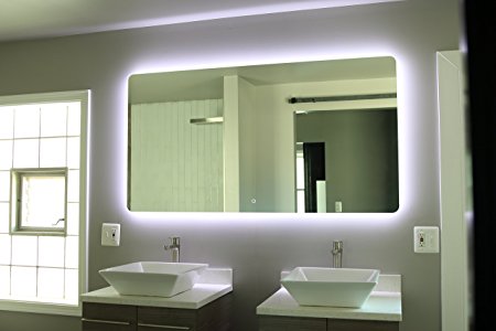 Windbay Backlit Led Light Bathroom Vanity Sink Mirror. Illuminated Mirror. (60")
