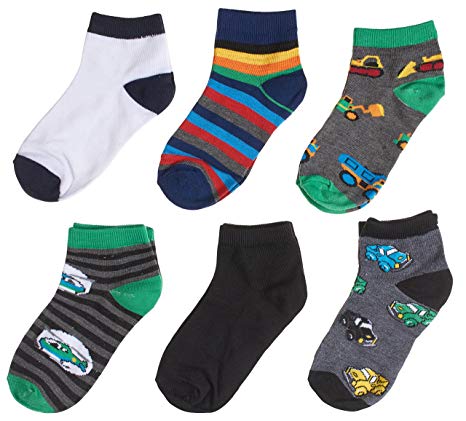 Trimfit Little Boys Multi-Printed Socks 6-Pack