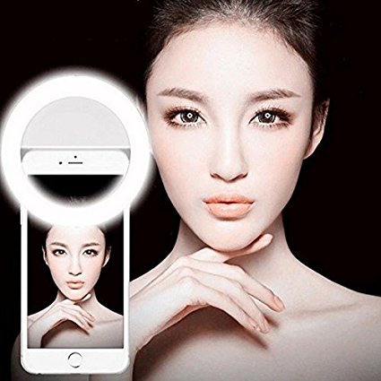 Horizon Selfie Light Ring Flash Stand Clip Case Fill LED Lights Camera Photography for iPhone 6/6s,iphone 6 plus/6s Plus iPad, Samsung Galaxy S7/S7 Edge, Galaxy Note 5, Blackberry