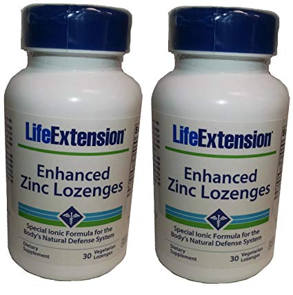 Life Extension Enhanced Zinc 30 Vegetarian Lozenges (2 Pack)