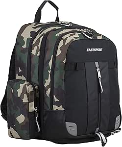 Eastsport Extra Large Backpack Expandable Oversized for Travel Hiking Work Camping Sports Outdoors with Drawstring Bag 18x13.5x9.5 Mochila De Viaje Army Green Camo