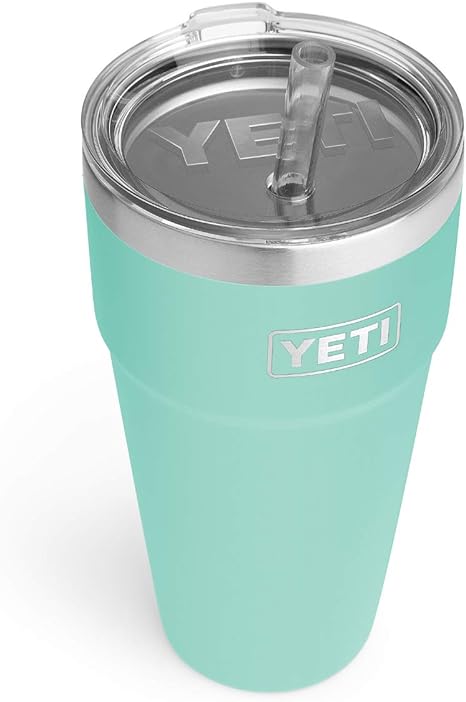 YETI Rambler 26 oz Straw Cup, Vacuum Insulated, Stainless Steel with Straw Lid, Seafoam