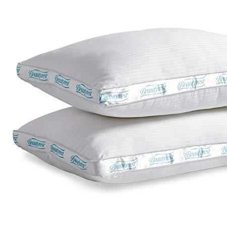 Beautyrest Extra Firm Pillow for Back & Side Sleeper, Two Pack, Queen