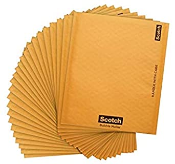 Scotch Bubble Mailer, 8.5 x 11 inches, Size 2, 25 Pack