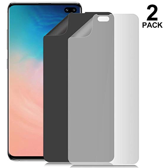 Galaxy S10 Plus Screen Protector, VitaVela TPU Film in-Screen Fingerprint Support,Easy Installation, Full Coverage, Bubble Free,(HD/Privacy) for Samsung Galaxy S10 Plus /S10   (2 Pack)
