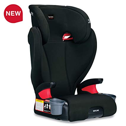 Britax Skyline 2-Stage Belt-Positioning Booster Car Seat - Highback and Backless - 2 Layer Impact Protection - 40 to 120 Pounds, Dusk