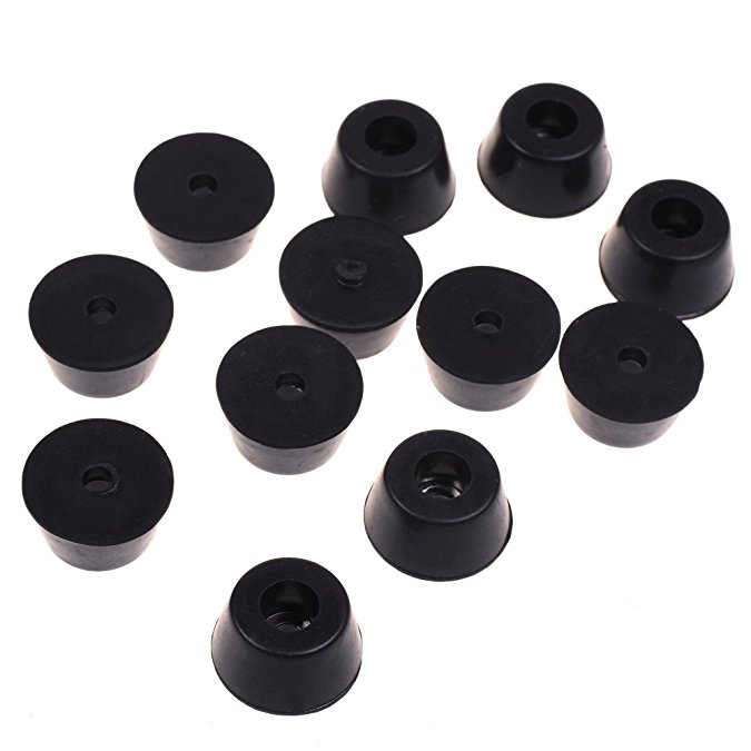 BCP 12pcs Black Color Bumpers Pads Rubber Feet, 21x12mm