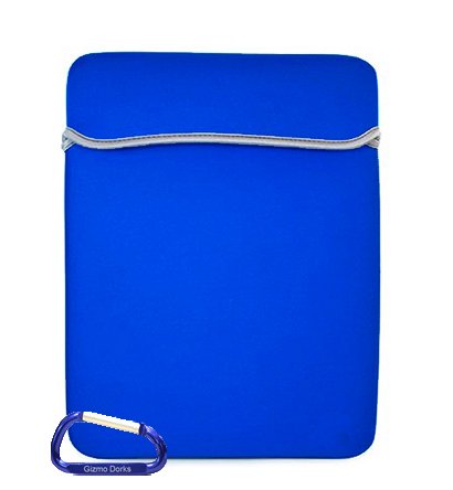 Gizmo Dorks Reversible Neoprene Carrying Case Sleeve (Black/Blue) for the Apple MacBook Pro (13.3 Inch Display)