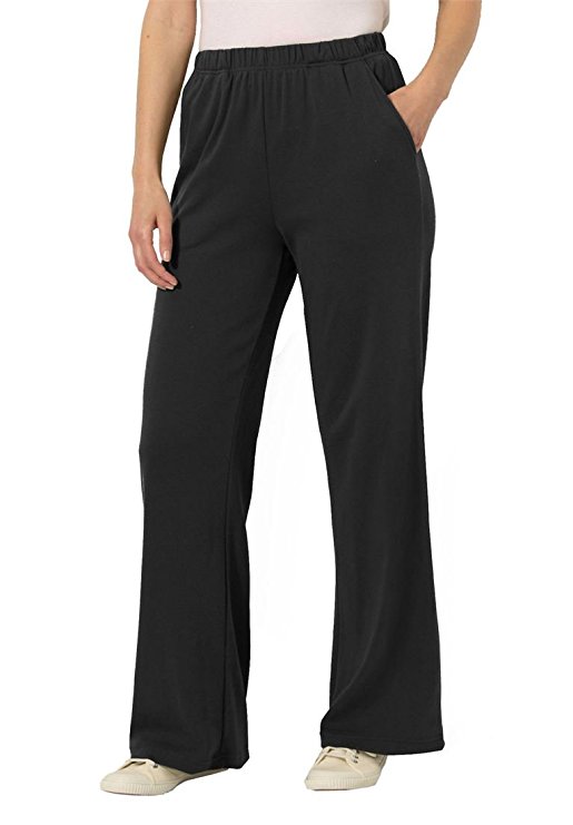 Women's Plus Size 7-Day Knit Pants With Wide Leg