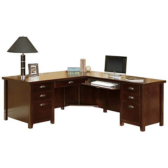 kathy ireland Home by Martin Tribeca Loft Cherry Right L-Shaped Desk