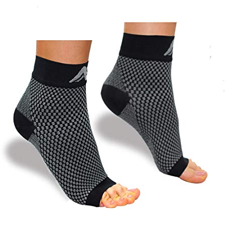 ACTINPUT Compression Foot Sleeves for Men & Women - Best Plantar Fasciitis Socks with Arch Support