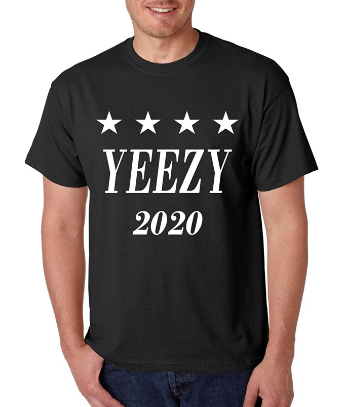 Allntrends Men's T Shirt Kanye Yeezy For President 2020