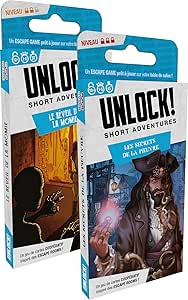 Space Cowboys - Unlock! Short Adventures - Le Réveil de la Momie   Les Secrets de la Pieuvre - Jeu de Société, de Cartes Coopératif dès 10 ans - Escape Game - 1 à 6 Joueurs - 30 Min- en Français