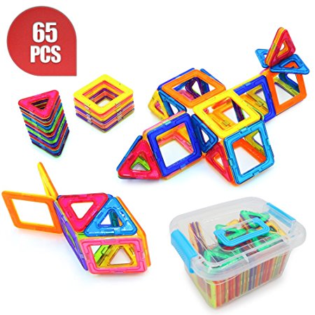 Ranphy Magnetic Building Blocks Toys 65 Piece Similar Building Toys Playing Magnetic Toy Bricks