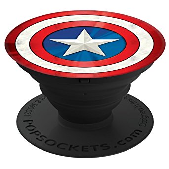 PopSockets: Collapsible Grip & Stand for Phones and Tablets - Captain America Shield Icon