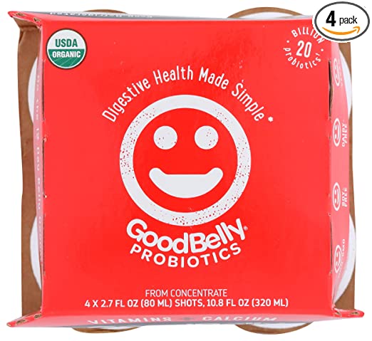 Goodbelly, Strawberry Plus Shots, 2.7 Ounce, 4 Pack