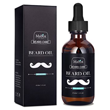 Beard Oil & Leave In Conditioner - Mabox Beard Care | Pure Natural Organic for Groomed Beards, Mustaches, and Moisturized Skin