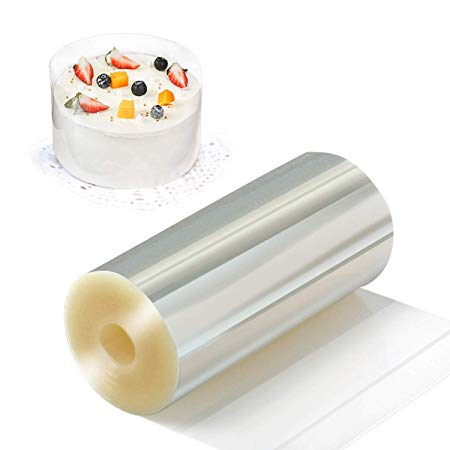 BUTEFO Cake Collars 4 x 394inch, Acetate Rolls, Clear Cake Strips, Transparent Cake Rolls, Mousse Cake Acetate Sheets for Chocolate Mousse Baking, Cake Decorating