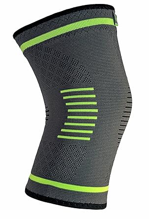 NatraCure Compression Knee Sleeve, Single Wrap - (Size: Large) - Braces and Supports Knee for Pain Relief, Meniscus Tear, Arthritis, Injury, Running, and Joint Pain - Best Knee Sleeve