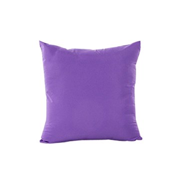 TIFENNY Home Decor Pillow Case Cotton Linen Cushion Cover (Purple)