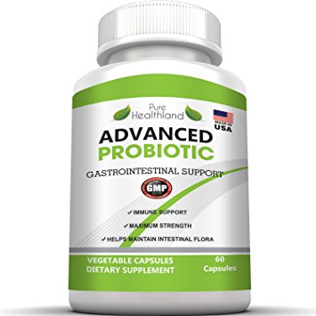 Non-GMO Probiotics Supplement For Men And Women. Best And Most Effective Probiotic Supplements Pills For Immune System Booster IBS Stomach Upset Gas Bloating Constipation Relief Digestive Colon Health